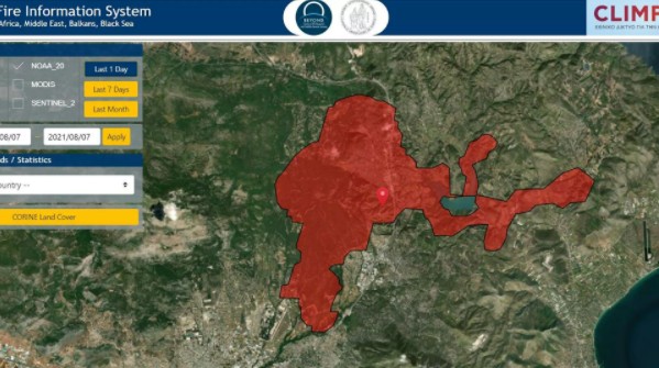 Φωτιές: Πόσα στρέμματα κάηκαν σε Αττική και Εύβοια [Χάρτης]