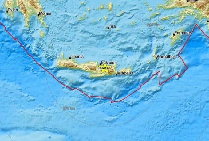 Σεισμός τώρα κοντά στο Αρκαλοχώρι Κρήτης (pic)