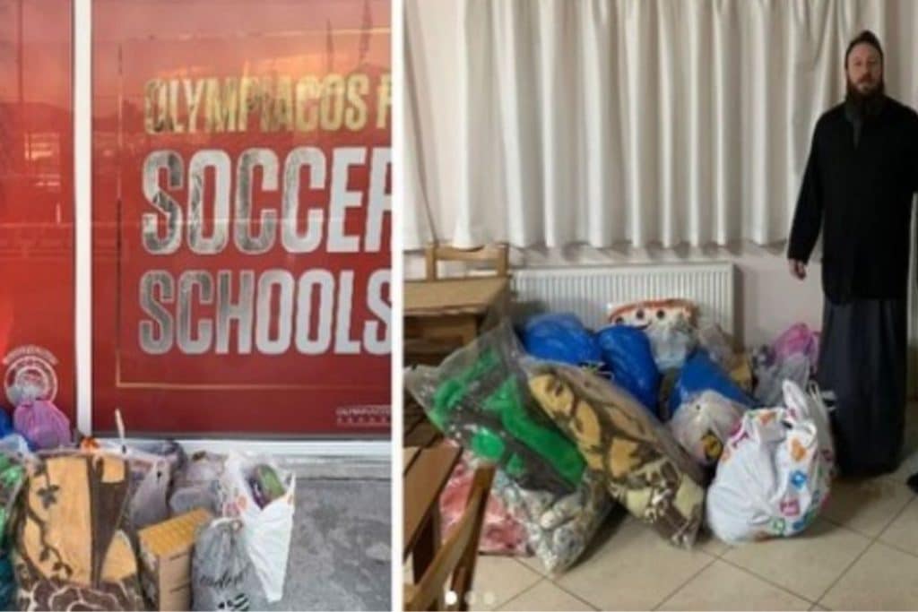 Ολυμπιακός: Η Σχολή Χαλκίδας δίπλα στους σεισμόπληκτους! (pics)